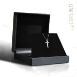0,2 Karat Diamant Anhänger Kreuz Weißgold 585 (14K) mit Goldkette für Damen
