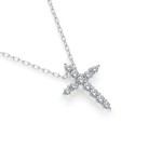 Diamantanhänger in 0,09 Karat, Weißgold 585 / 14 Karat, mit einer 585ger Goldkette