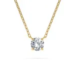 0,15 Karat Diamant Anhänger Gelbgold 585 (14K) mit Goldkette für Damen