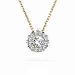 0,1 Karat Diamant Anhänger Gelbgold 585 (14K) mit Goldkette für Damen