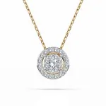 Diamantanhänger in 0,11 Karat, Gelbgold 585 / 14 Karat, mit einer 585ger Goldkette