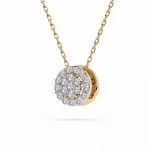 Diamantanhänger in 0,19 Karat, Gelbgold 585 / 14 Karat, mit einer 585ger Goldkette