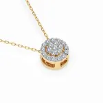 Diamantanhänger in 0,19 Karat, Gelbgold 585 / 14 Karat, mit einer 585ger Goldkette