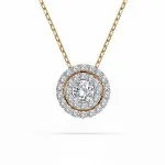 Diamantanhänger in 0,24 Karat, Gelbgold 585 / 14 Karat, mit einer 585ger Goldkette