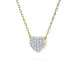 0,09 Karat Diamant Anhänger Herz Gelbgold 585 (14K) mit Goldkette für Damen