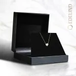 0,09 Karat Diamant Anhänger Herz Gelbgold 585 (14K) mit Goldkette für Damen