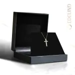 0,2 Karat Diamant Anhänger Kreuz Gelbgold 585 (14K) mit Goldkette für Damen