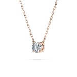 Diamantanhänger in 0,15 Karat, Rotgold 585 / 14 Karat, mit einer 585ger Goldkette in 45 cm lang, Gewicht ca. 1,5 g.