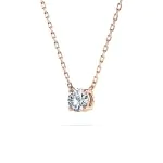 Diamantanhänger in 0,15 Karat, Rotgold 585 / 14 Karat, mit einer 585ger Goldkette in 45 cm lang, Gewicht ca. 1,5 g.