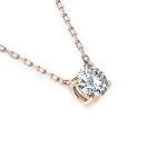 Diamantanhänger in 0,15 Karat, Rotgold 585 / 14 Karat, mit einer 585ger Goldkette in 45 cm lang, Gewicht ca. 1,5 g.