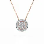 Diamantanhänger in 0,19 Karat, Rotgold 585 / 14 Karat, mit einer 585ger Goldkette