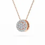 Diamantanhänger in 0,19 Karat, Rotgold 585 / 14 Karat, mit einer 585ger Goldkette