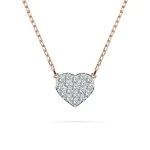 Diamantanhänger in 0,09 Karat, Rotgold 585 / 14 Karat, mit einer 585ger Goldkette