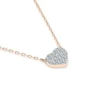 Diamantanhänger in 0,09 Karat, Rotgold 585 / 14 Karat, mit einer 585ger Goldkette in 45 cm lang, Gewicht ca. 1,2 g.