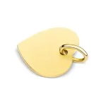 Anhänger Gravurplatte herzform seidenmatt 11 mm, Gelbgold 585 / 14K, Höhe 11 mm, Gewicht ca. 0,88 g