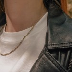 Goldkette als Singapurkette in Bicolor Gelbgold / Weißgold 585 / 14K, 50 cm lang, 2,4 mm breit, Gewicht ca. 4.8 g.