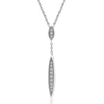 Diamantanhänger in 0,10 Karat, Weißgold 585 / 14 Karat, mit einer 585ger Goldkette in 45 cm