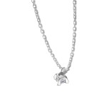 Diamantanhänger in 0,07 Karat, Weißgold 750 / 18 Karat, mit einer 750ger Goldkette in 42 cm lang, Gewicht ca. 0,98 g.