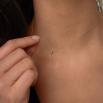 Diamantanhänger in 0,20 Karat, Gelbgold 585 / 14 Karat, mit einer 585ger Goldkette in 42 cm lang, Gewicht ca. 0,96 g.