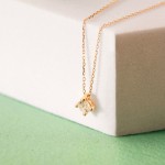 Diamantanhänger in 0,20 Karat, Gelbgold 585 / 14 Karat, mit einer 585ger Goldkette in 42 cm lang, Gewicht ca. 0,96 g.