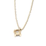 Diamantanhänger in 0,20 Karat, Gelbgold 585 / 14 Karat, mit einer 585ger Goldkette in 42 cm lang, Gewicht ca. 0,96 g.