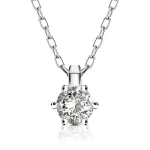 Diamantanhänger in 0,05 Karat, Weißgold 750 / 18 Karat, mit einer 750ger Goldkette in 42 cm lang, Gewicht ca. 0,97 g.