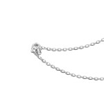 Diamantanhänger in 0,05 Karat, Weißgold 750 / 18 Karat, mit einer 750ger Goldkette in 42 cm lang, Gewicht ca. 0,97 g.