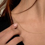 Goldkette als Ankerkette diamantiert in Gelbgold 333 / 8K, 38 cm lang, 1,3 mm breit, Gewicht ca. 1.9 g.