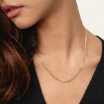 Goldkette als Fantasiekette in Gelbgold 585 / 14K, 65 cm lang, 3,5 mm Breit, Gewicht ca. 5.9 g