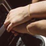 Armband als Zwillingspanzerkette in Gelbgold 333 / 8K, 19 cm lang, 2,9 mm breit, Gewicht ca. 2.1 g.