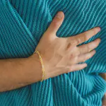 Armband als Fantasiekette Bicolor in Gelbgold / Weißgold 333 / 8K, 18 cm lang, 3.5 mm breit, Gewicht ca. 1.7 g
