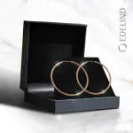 Ohrringe, Creolen, Gelbgold 333 / 8K, Außendurchmesser 40 mm, Breite 2 mm, Gewicht ca. 1.4 g