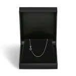 Goldkette als Ankerkette rund Weißgold 585 / 14K, 38 cm lang, 1,1 mm breit, Gewicht ca. 1.7 g.