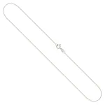Goldkette als Ankerkette flach in Weißgold 585 / 14K, 40 cm lang, 0,8 mm breit, Gewicht ca. 1 g.