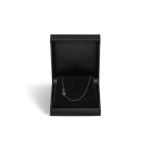 Goldkette als Ankerkette flach in Weißgold 333 / 8K, 45 cm lang, 0,8 mm breit, Gewicht ca. 0.9 g.