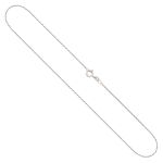 Goldkette als Ankerkette diamantiert in Weißgold 585 / 14K, 38 cm lang, 1,3 mm breit, Gewicht ca. 2.4 g.