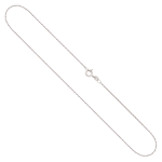 Goldkette als Ankerkette diamantiert in Weißgold 375 / 9K, 38 cm lang, 1,3 mm breit, Gewicht ca. 2.3 g.