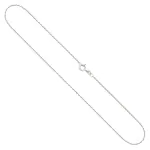 Goldkette als Ankerkette diamantiert in Weißgold 375 / 9K, 45 cm lang, 1,3 mm breit, Gewicht ca. 2.7 g.