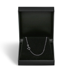 Goldkette als Ankerkette diamantiert Weißgold 333 / 8K, 42 cm lang, 1,7 mm breit, Gewicht ca. 3.8 g.