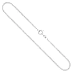 Goldkette als Panzerkette flach Weißgold 585 / 14K, 60 cm lang, 1,7 mm breit, Gewicht ca. 6.8 g.