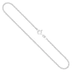 Goldkette als Panzerkette flach in Weißgold 333 / 8K, 45 cm lang, 2,1 mm breit, Gewicht ca. 5.8 g.