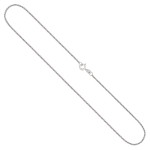 Goldkette als Erbskette in Weißgold 585 / 14K, 90 cm lang, 1,5 mm breit, Gewicht ca. 8.4 g.