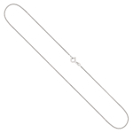 Goldkette als Schlangenkette in Weißgold 375 / 9K, 45 cm lang, 0,9 mm breit, Gewicht ca. 3.3 g.