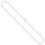 Goldkette als Schlangenkette diamantiert Weißgold 585 / 14K, 45 cm lang, 0,9 mm breit, Gewicht ca. 4.3 g.