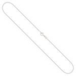 Goldkette als Tondakette in Weißgold 375 / 9K, 40 cm lang, 0,8 mm breit, Gewicht ca. 2.6 g.