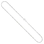 Goldkette als Singapurkette in Weißgold 585 / 14K, 45 cm lang, 1,4 mm breit, Gewicht ca. 1.9 g.