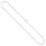 Goldkette als Singapurkette in Weißgold 585 / 14K, 38 cm lang, 1,4 mm breit, Gewicht ca. 1.6 g.