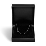 Goldkette als Singapurkette in Weißgold 585 / 14K, 40 cm lang, 1,4 mm breit, Gewicht ca. 1.7 g.