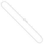 Goldkette als Venezianerkette in Weißgold 585 / 14K, 42 cm lang, 0,7 mm breit, Gewicht ca. 1.8 g.