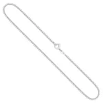 Goldkette als Venezianerkette in Weißgold 585 / 14K, 65 cm lang, 1,4 mm breit, Gewicht ca. 10 g.